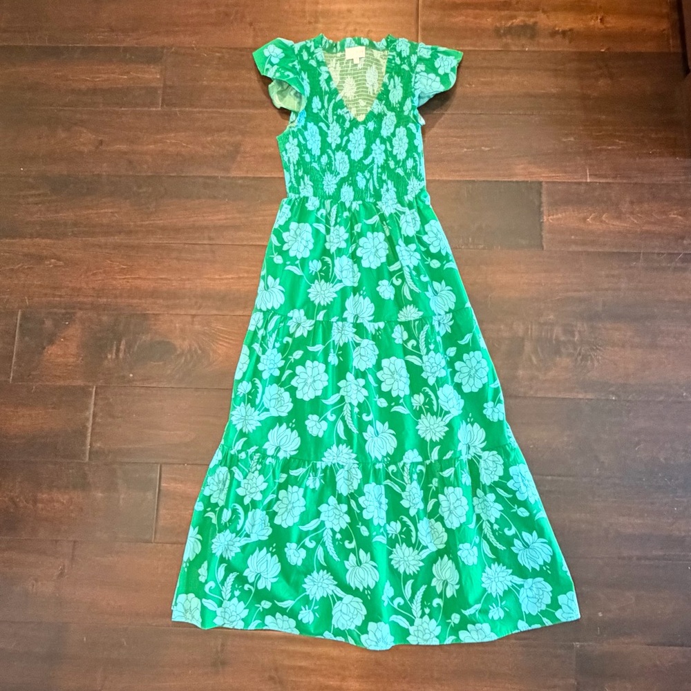 Sugarlips Emerald Smocked Blouse